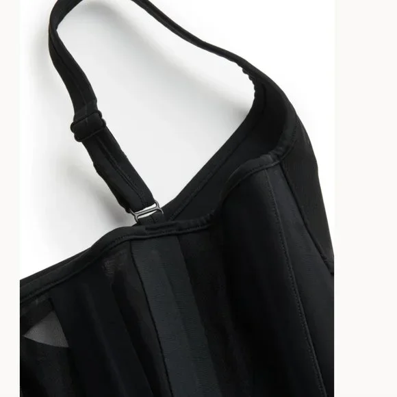 NWT H&M x Mugler Corset-style Mini Dress